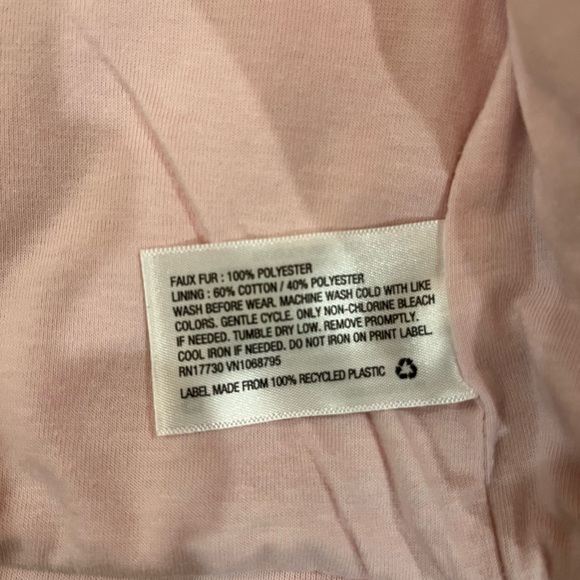 Cat & Jack Furry Pink Bomber Jacket - Picture 4 of 6